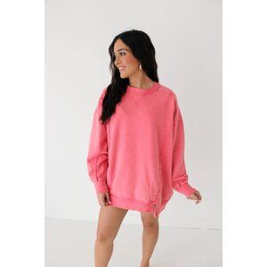 FREE PEOPLE Movement Intercept Oversized Sweatshirt in Electric Sunset X-Large